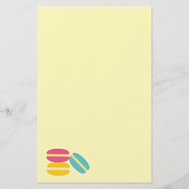 French macaron colourful cakes stationery (Front)