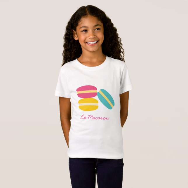 French macaron colourful cakes T-Shirt (Front Full)