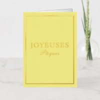 French Macaron Joyeux Paques Yellow