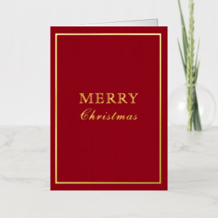 French Macaron Merry Christmas Red Foil Holiday Card