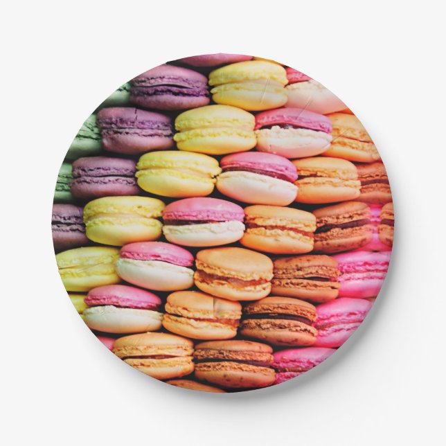 French macaron paper plate (Front)