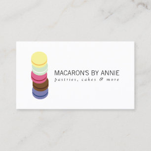 FRENCH MACARON STACK LOGO for Bakery, Pastry Chef Business Card