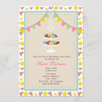 French Macarons Birthday Invitation