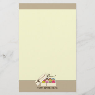 French Macarons Bonjour! Personalised Stationery
