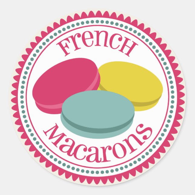 French Macarons Envelope Seal Sticker (Front)
