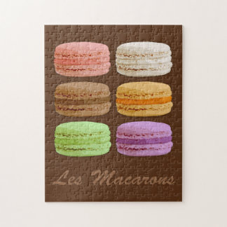 French Macarons, Multi-Colored Pastels Jigsaw Puzzle