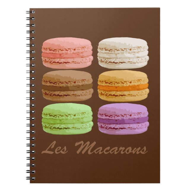French Macarons, Multi-Coloured Pastels Notebook (Front)