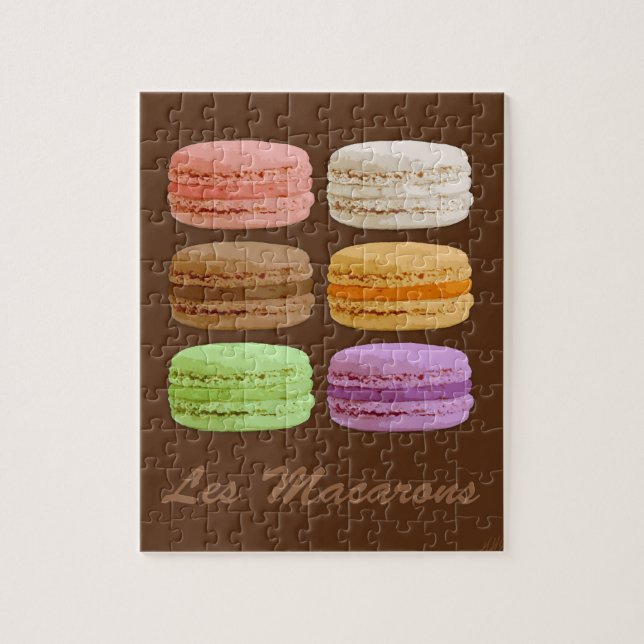 French Macarons - muti-coloured pastels Jigsaw Puzzle (Vertical)
