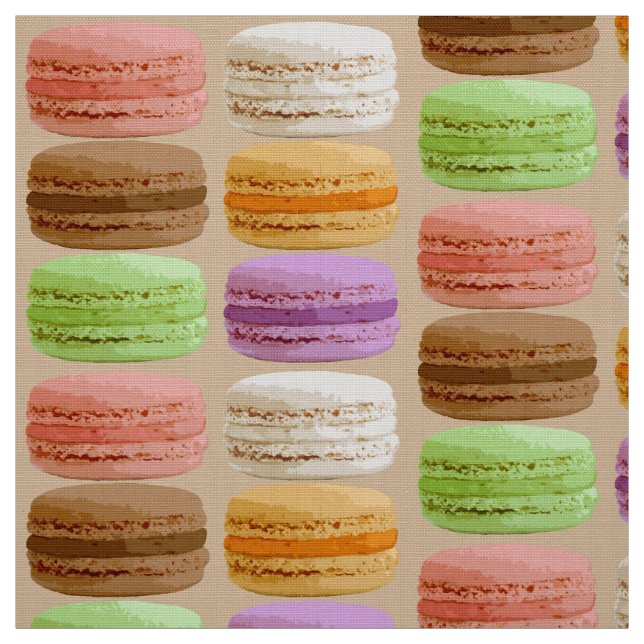 French Macarons - pastel colours Fabric (Swatch)