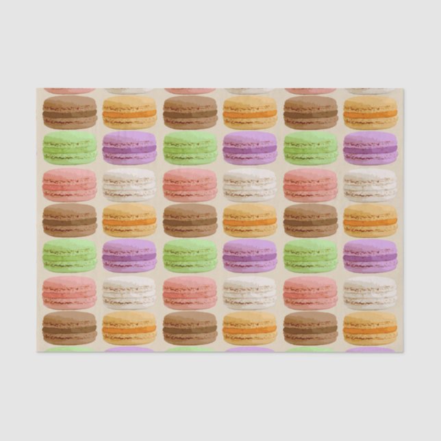 French Macarons, Pastel Colours Tissue Paper (Front)