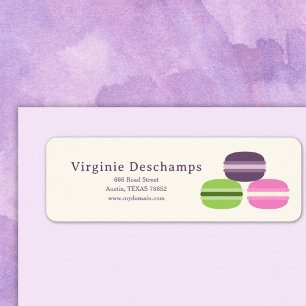 French Macarons Return Address Label