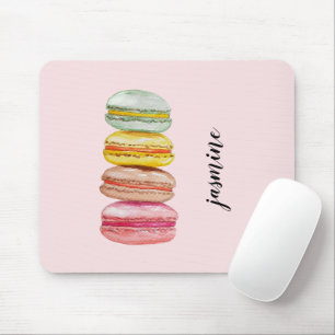 French Macarons Watercolor Hand-painted Mouse Mat