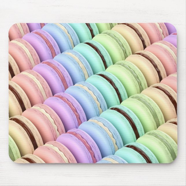 French macarons with different colours and flavour mouse mat (Front)