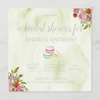 French Macaroon Bridal Shower Invitation