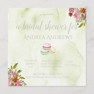 French Macaroon Bridal Shower Invitation