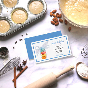French Macaroons Bakery Business Card