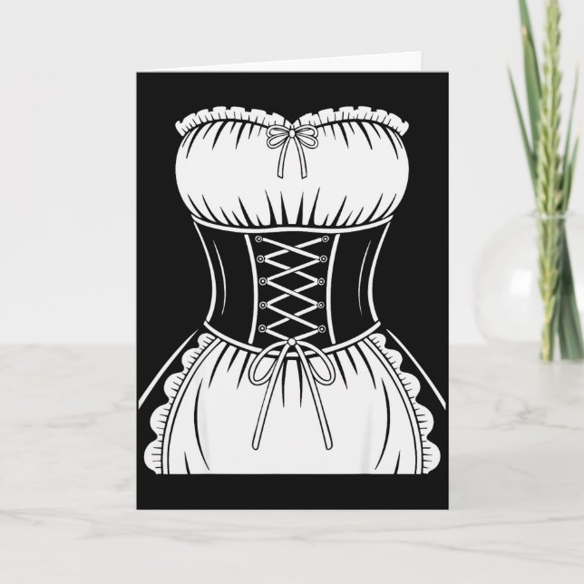 French Maid Shirt Adult Men Women Anime Cosplay Co Card (Front)