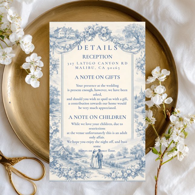 French Manor Countryside Wedding Enclosure Card (Creator Uploaded)