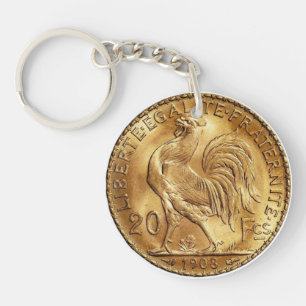 French Marianne Rooster Key Ring