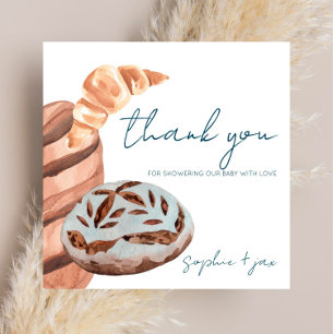 French Market - Baguette - Shower Thank You Card