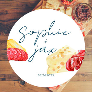 French Market - Charcuterie - Shower Favor Sticker