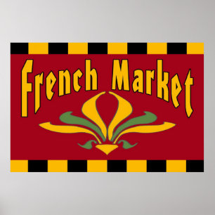 French Market Fleur De Lis Sign
