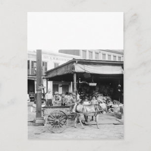 French Market, New Orleans, 1910 Postcard