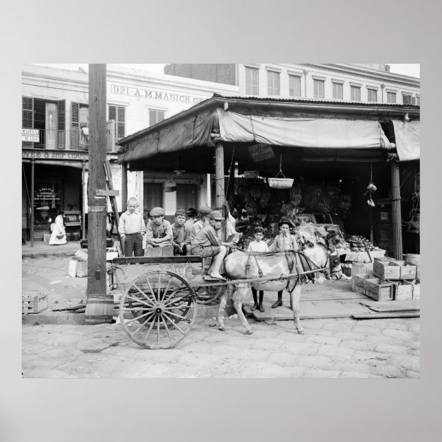French Market, New Orleans: 1910 Poster (Front)