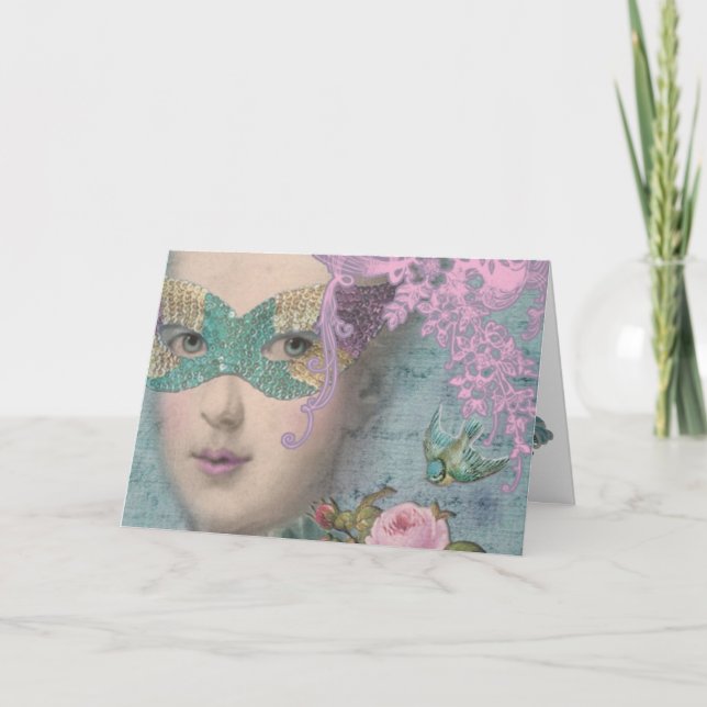 French Masquerade Card (Front)