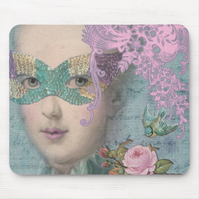 French Masquerade Mouse Mat (Front)
