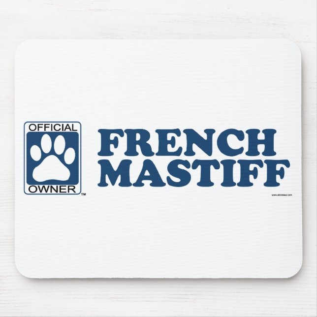 French Mastiff Blue Mouse Mat (Front)