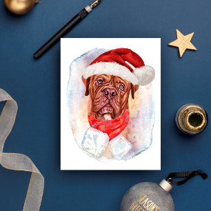 French Mastiff Christmas Gifts For Dogs Lovers Holiday Postcard