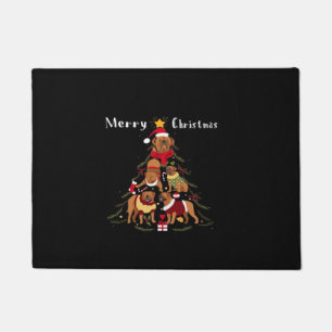 French Mastiff Dogue de Bordeaux Christmas Tree Xm Doormat