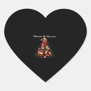 French Mastiff Dogue de Bordeaux Christmas Tree Xm Heart Sticker