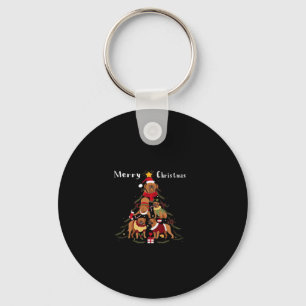French Mastiff Dogue de Bordeaux Christmas Tree Xm Key Ring