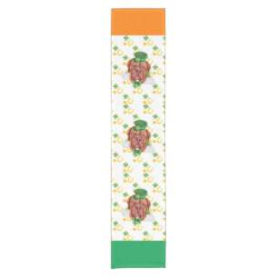 French Mastiff Holiday Home Decor St Patricks Day Short Table Runner