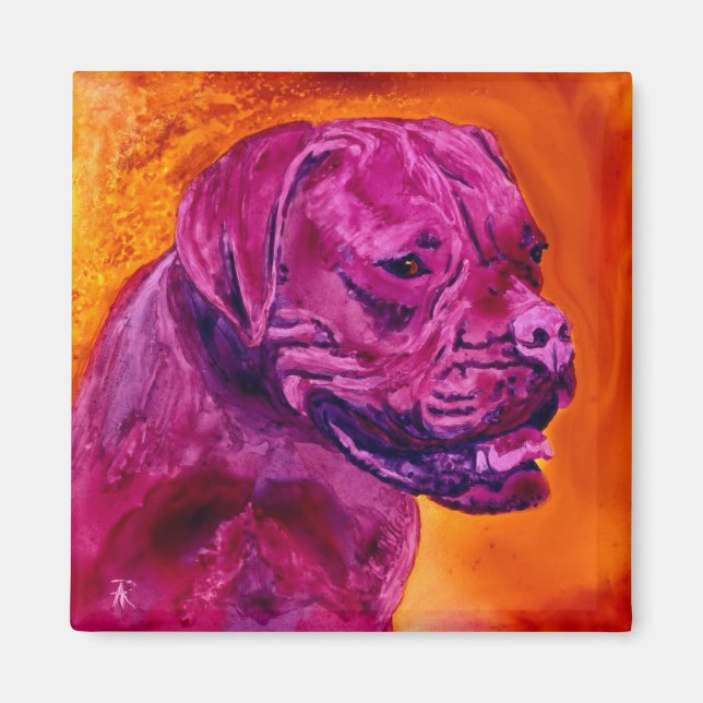 French Mastiff Magnet - "Bordeaux" (Front)