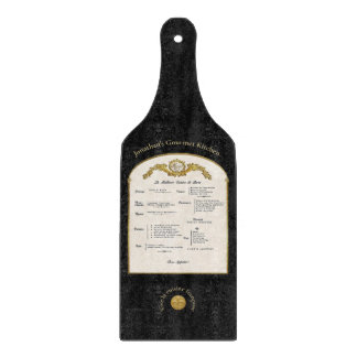 French Menu Black Glass Cutting Board
