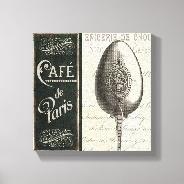 French Menu Canvas Print (Front)