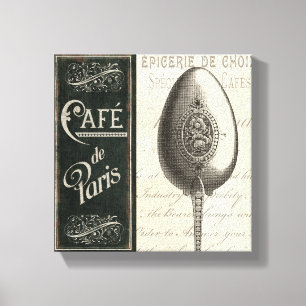 French Menu Canvas Print