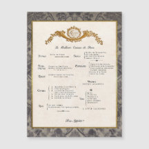 French Menu Fridge Decor Magnetic Card