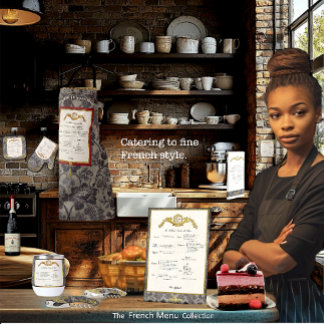 French Menu Pedestal Sign