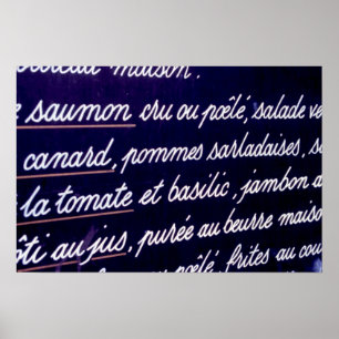 French Menu Poster