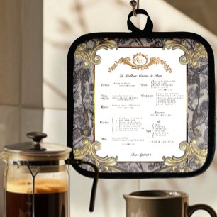 French Menu Pot Holder