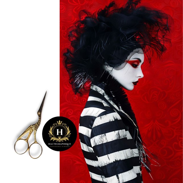 French Mime Striped Fashion Decoupage Tissue Paper (Turn a Dresser into Gothic Paris Chic — Perfect for Bar Carts & Journals
)