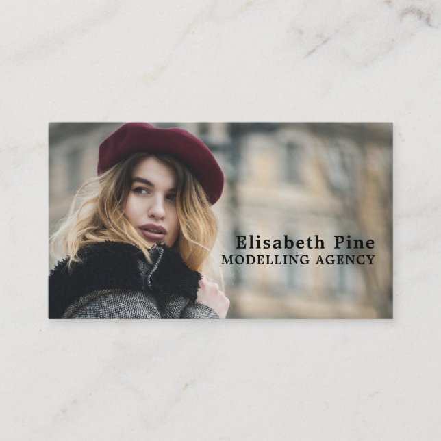 French Model, Modelling Agency, Model Agent Business Card (Front)