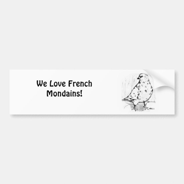 French Mondain Bumper Sticker (Front)