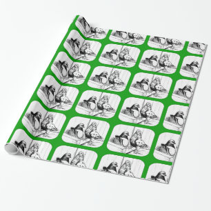French Mondain Pigeons 1981 Wrapping Paper
