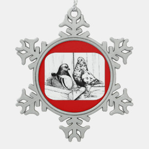 French Mondains 1981 Snowflake Pewter Christmas Ornament