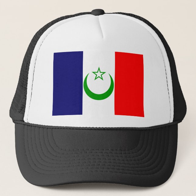 French Morocco flag France colony symbol Trucker Hat (Front)